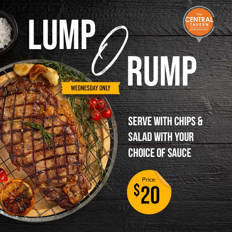 WEDNESDAY: LUMP O RUMP